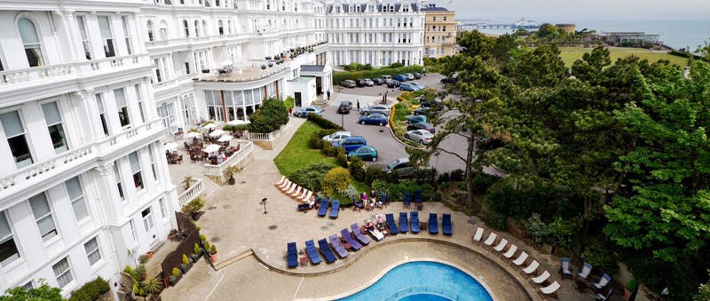 The Grand Hotel Outdoor Pool Aerial View