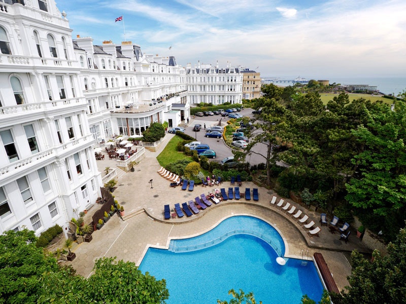 The Grand Hotel Outdoor Pool Aerial View