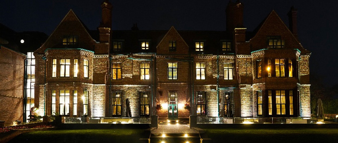 Aldwark Manor Estate Exterior at Night