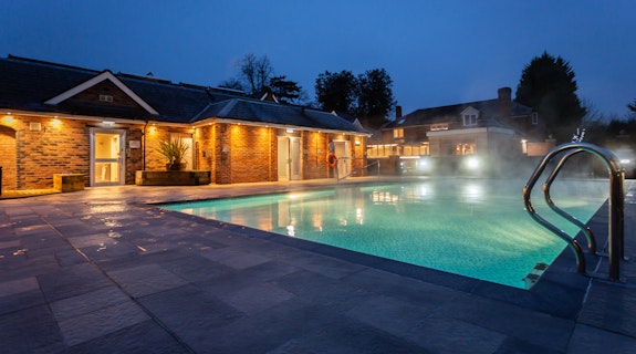 Ardencote Hotel & Spa Outdoor Swimmimg Pool Evening