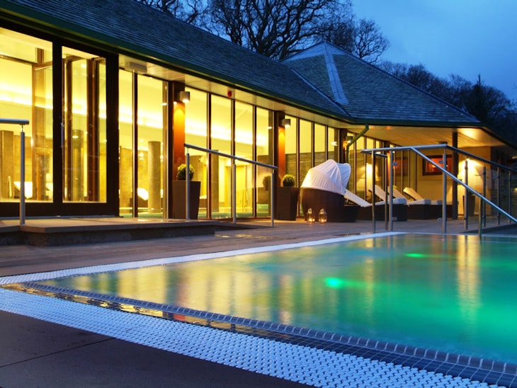  Armathwaite Hall Country House and Spa Outdoor Pool at Night