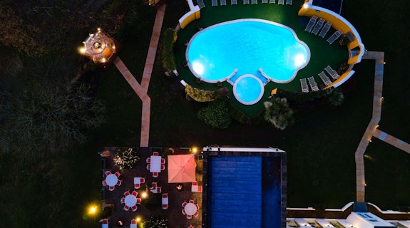 Bishopstrow Hotel & Spa Outdoor Pool Night