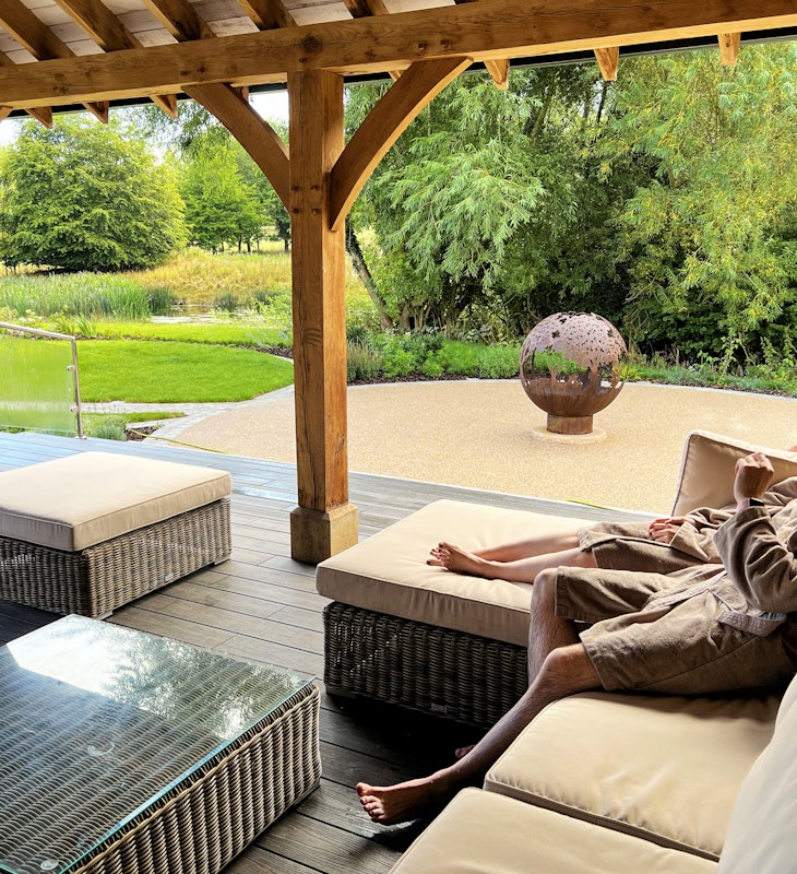 The Spa at Breedon Priory Outdoor Seating Area