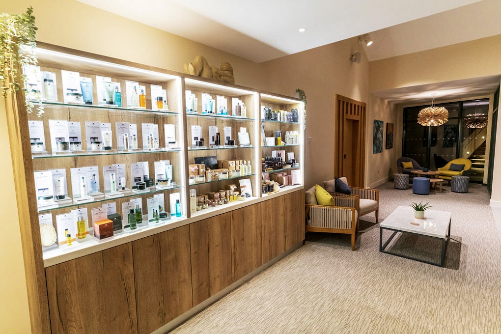 The Spa at Breedon Priory Products Cabinet