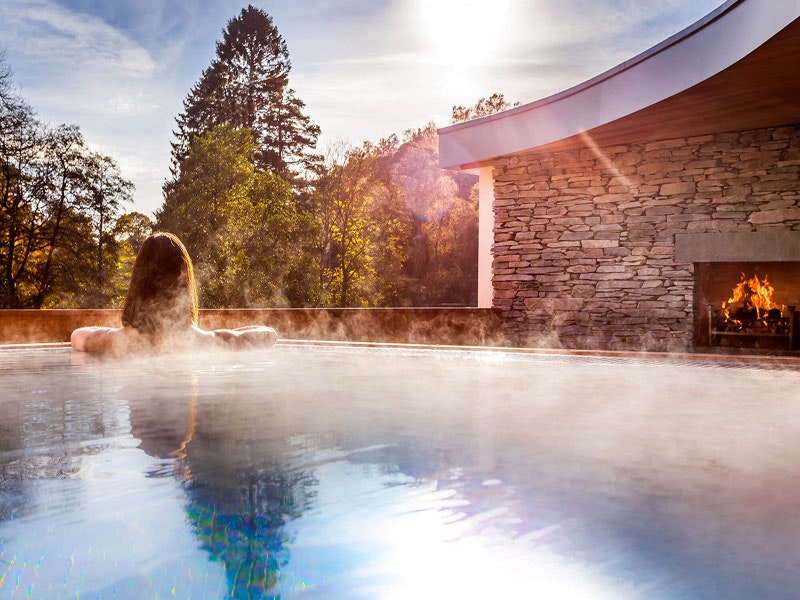 Langdale Hotel and Spa Outdoor Pool and Fire