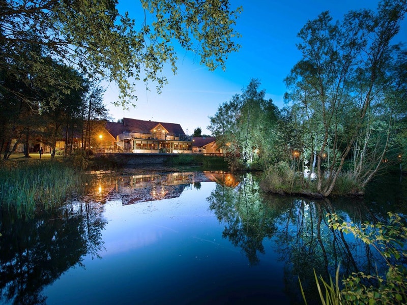 Chevin Country Park Hotel & Spa Exterior at Dusk