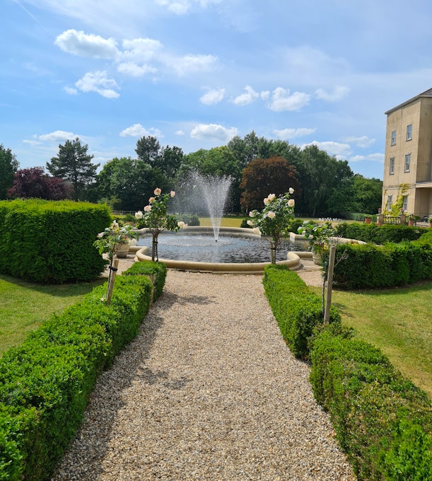 Down Hall Hotel & Spa Fountain with Roses