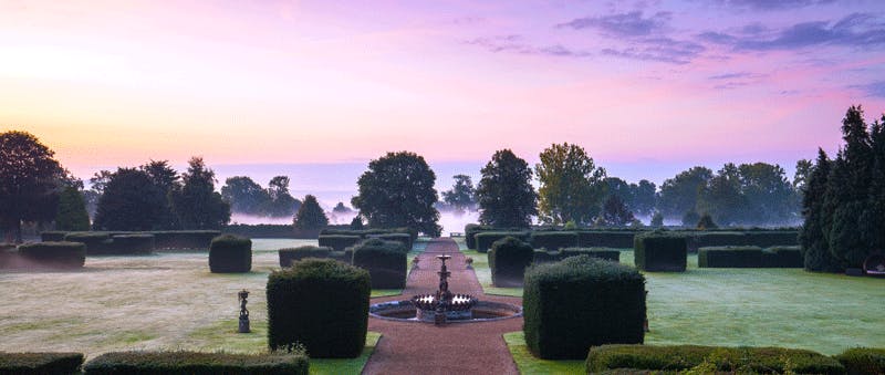Eastwell Manor Gardens at Dusk