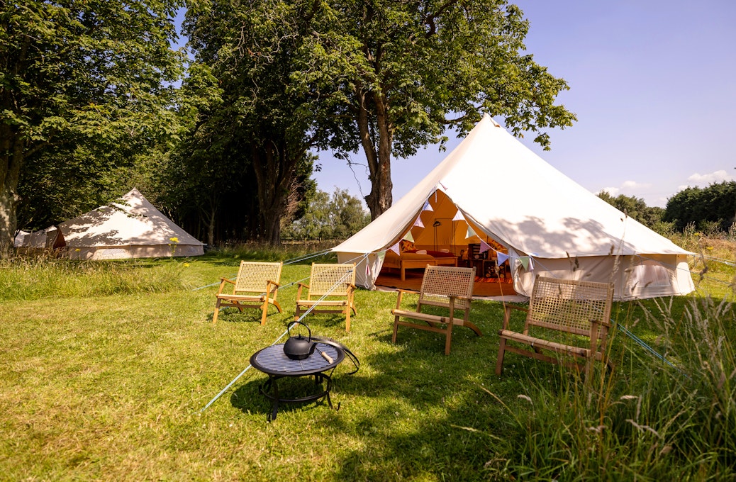 Foxhills Spa at Old Down Estate Outside of Bell Tent