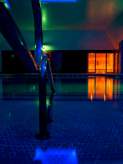  Cricklade House Hotel and Spa Pool at Night