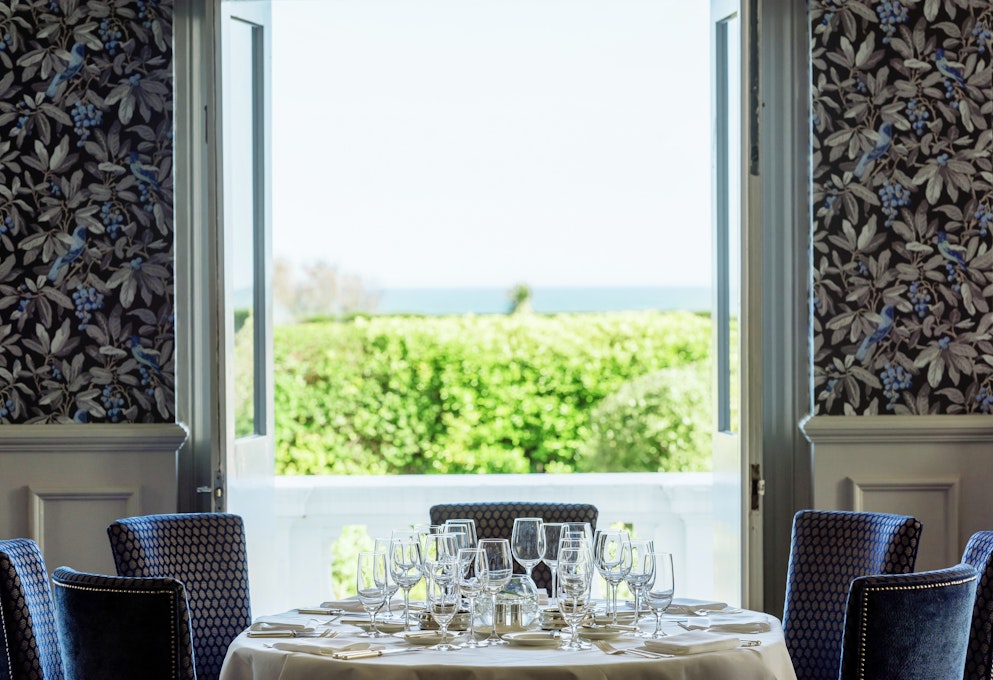 The Grand Hotel Eastbourne Mirabelle Restaurant Table with View