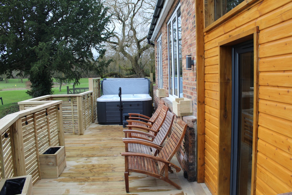 Hall Garth Hotel & Country Club Outdoor Hot Tub and Seating Area