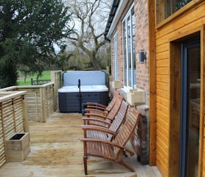 Hall Garth Hotel & Country Club Outdoor Hot Tub and Seating Area