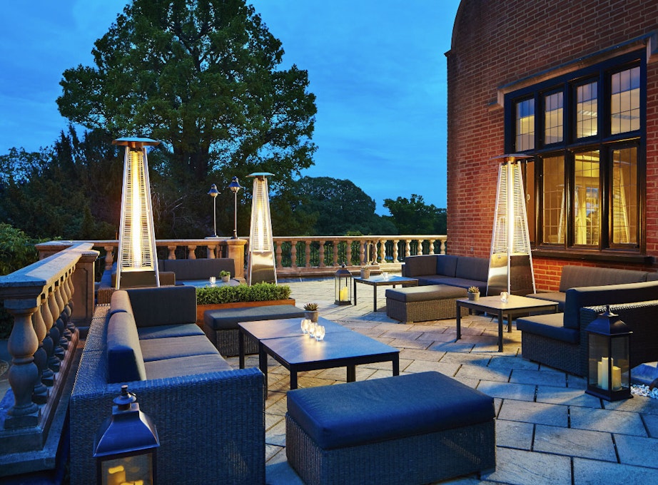 Hanbury Manor - A Marriott Hotel & Country Club Vardons Bar Terrace Evening