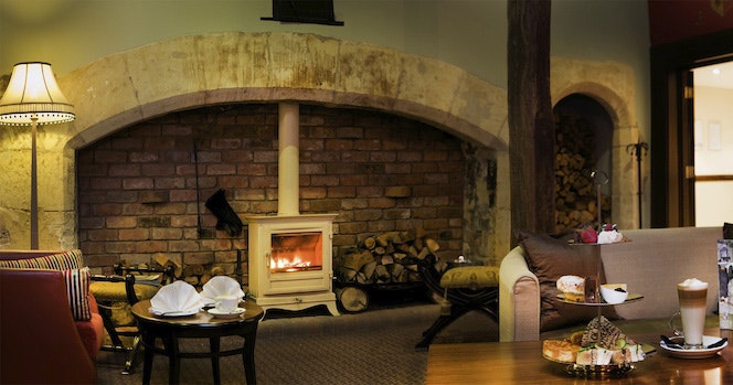 Hatherley Manor Hotel & Spa Afternoon Tea by the fire