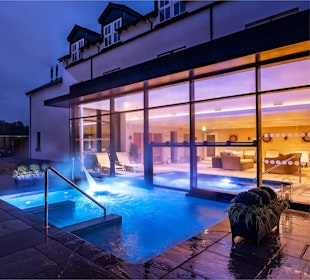 Holte Spa at The Swan Hotel Outdoor Hydro Pool Night