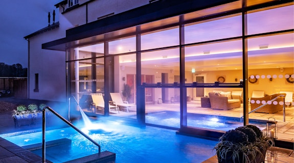Holte Spa at The Swan Hotel Outdoor Hydro Pool Night