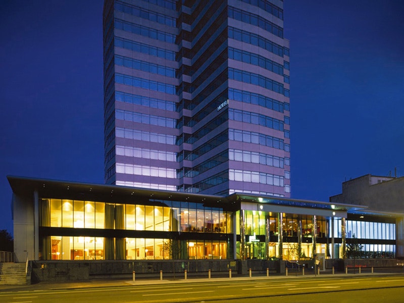 Mercure Cardiff Holland House Hotel and Spa Exterior at Night