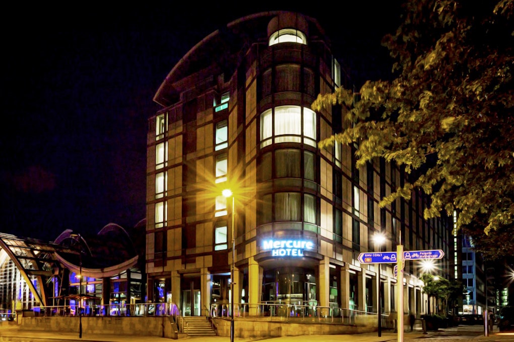 Mercure Sheffield St Paul's Hotel and Spa Exterior Night