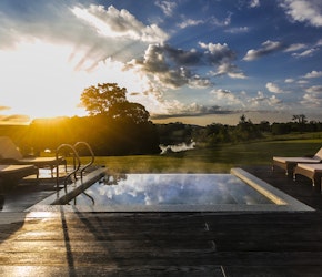Nadarra Spa at The Coniston Hotel and Country Estate Outdoor Infinity Pool at Sunrise