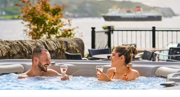 Oban Bay Hotel Couple in Hot Tub
