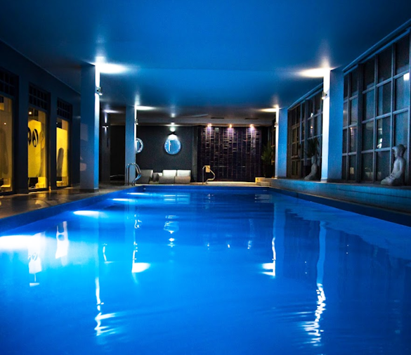 One Spa London Swimming Pool at Night