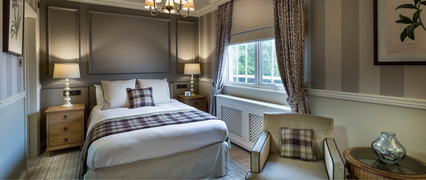	Down Hall Country House Hotel Bedroom 