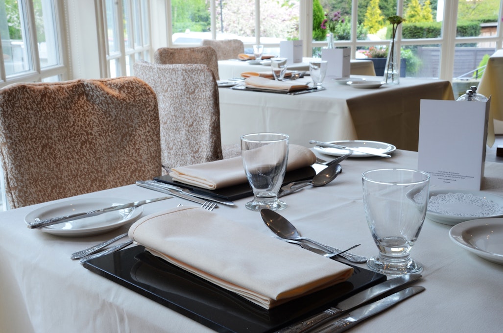 Ringwood Hall Hotel and Spa Restaurant Table
