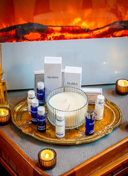 Thames and City Spa Elemis Products Tray By Fire 